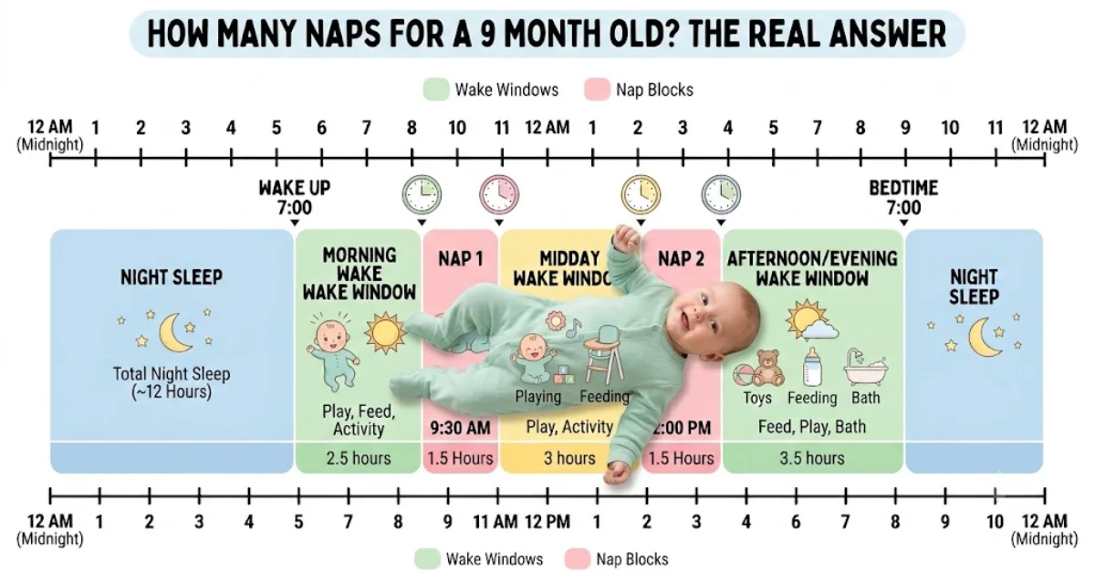 how many naps for 9 month old