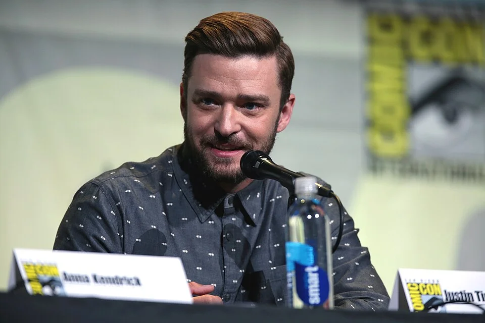 Justin Timberlake speaking at Comic-Con panel