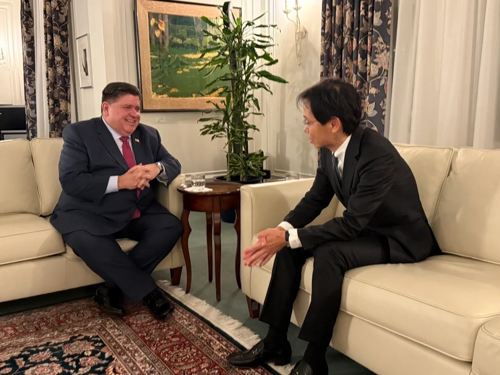 Governor J.B. Pritzker meets with Japanese official during 2024 trade mission