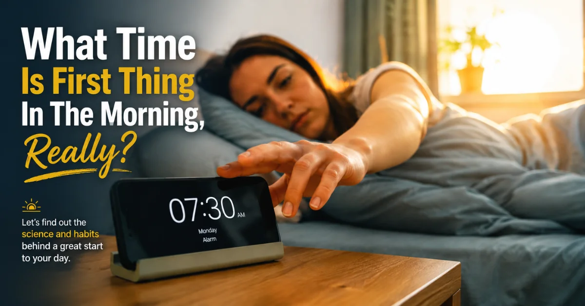 what time is first thing in the morning