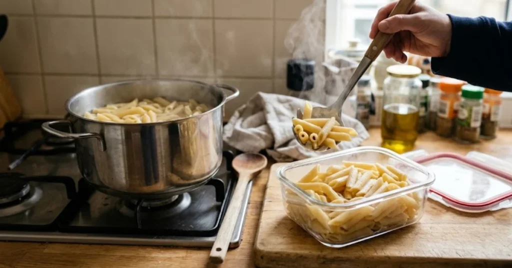 how to store cooked pasta
