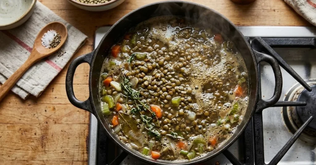 how to cook green lentils
