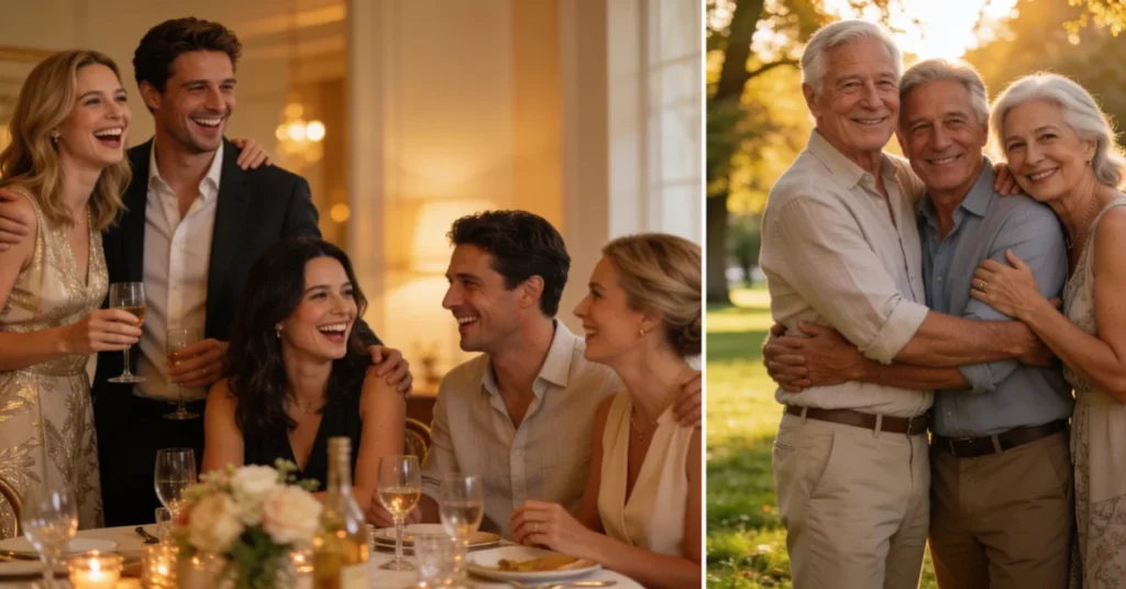 He's Just Not That Into You cast then and now comparison showing 2009 film scene and 2026 reunion of the ensemble cast