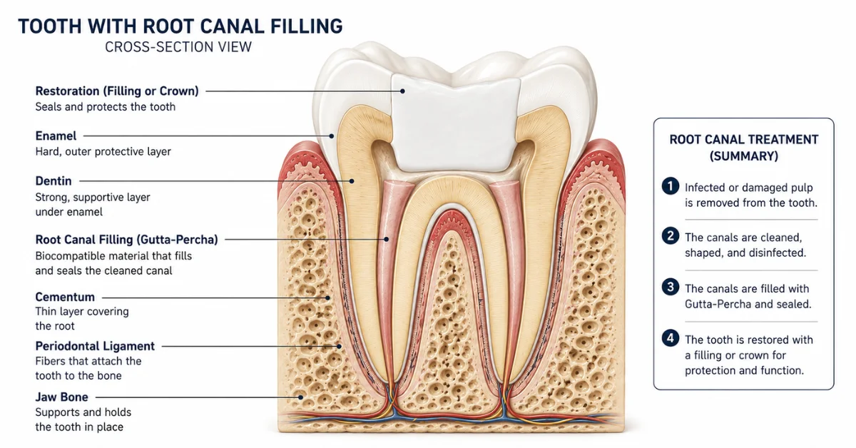 does a root filling hurt