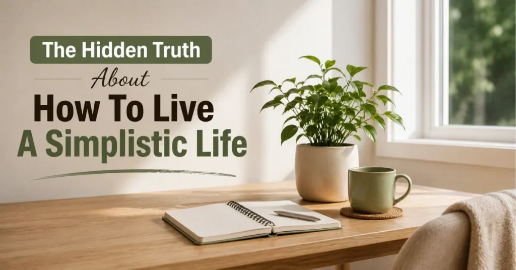 how to live a simplistic life