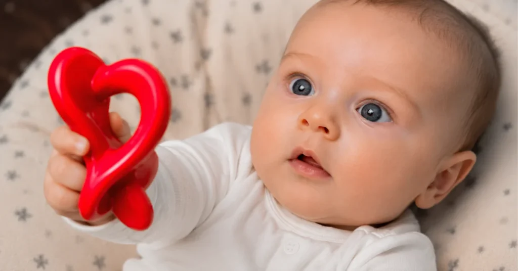 When can babies see red
