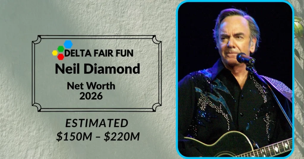 Neil Diamond performing live with guitar — Net Worth 2026 estimated $150M–$220M
