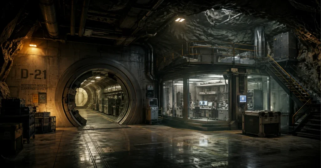 Underground bunker facility from Paradise season 3