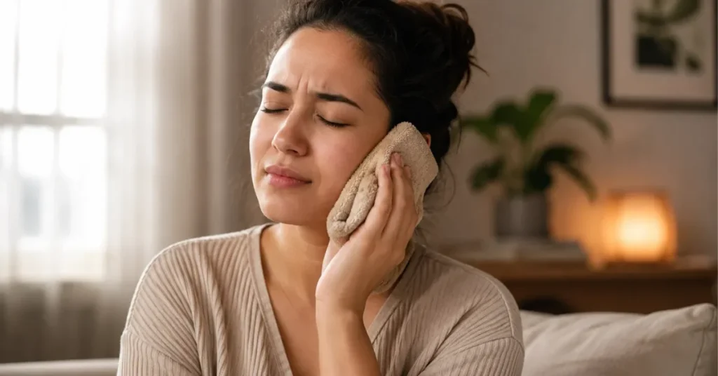 Why does my jaw hurt — warm compress relief for jaw pain
