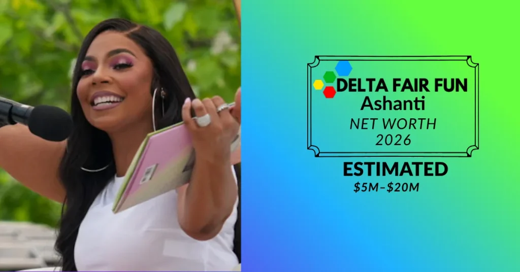 Ashanti performing on stage — deltafairfun.com