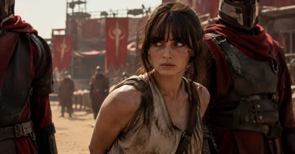 Lucy MacLean held captive by Caesar's Legion soldiers in Fallout season 2 episode 3