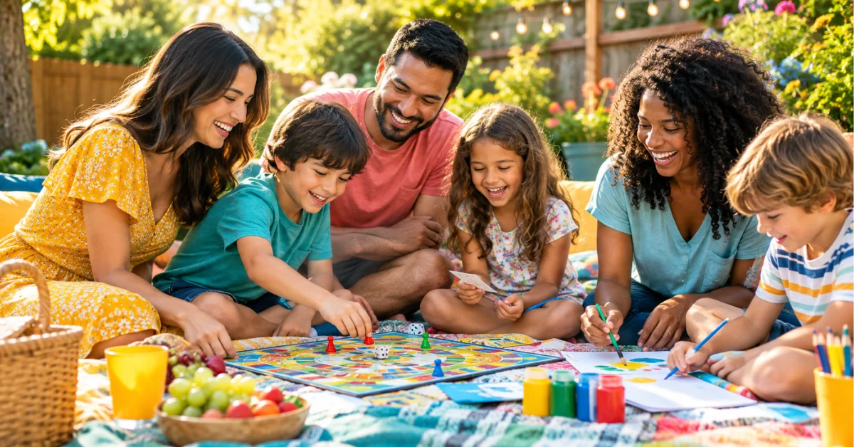 What are some fun activities to do? Family board games outdoors