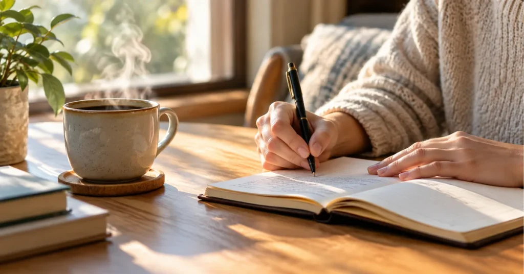 What are some fun activities to do? Try journaling with coffee