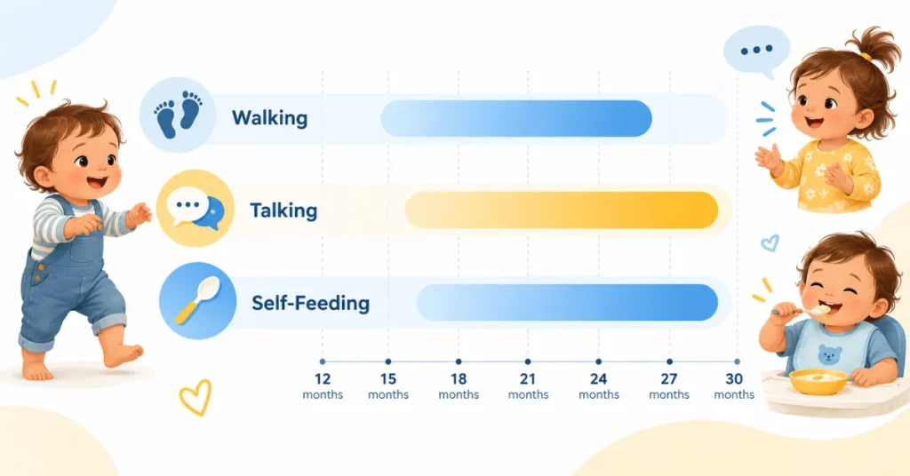 What parents of toddlers might compare: milestone chart