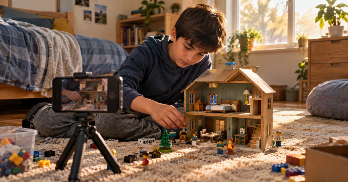 What to do when bored for 12 year-olds at home: cardboard stop-motion idea